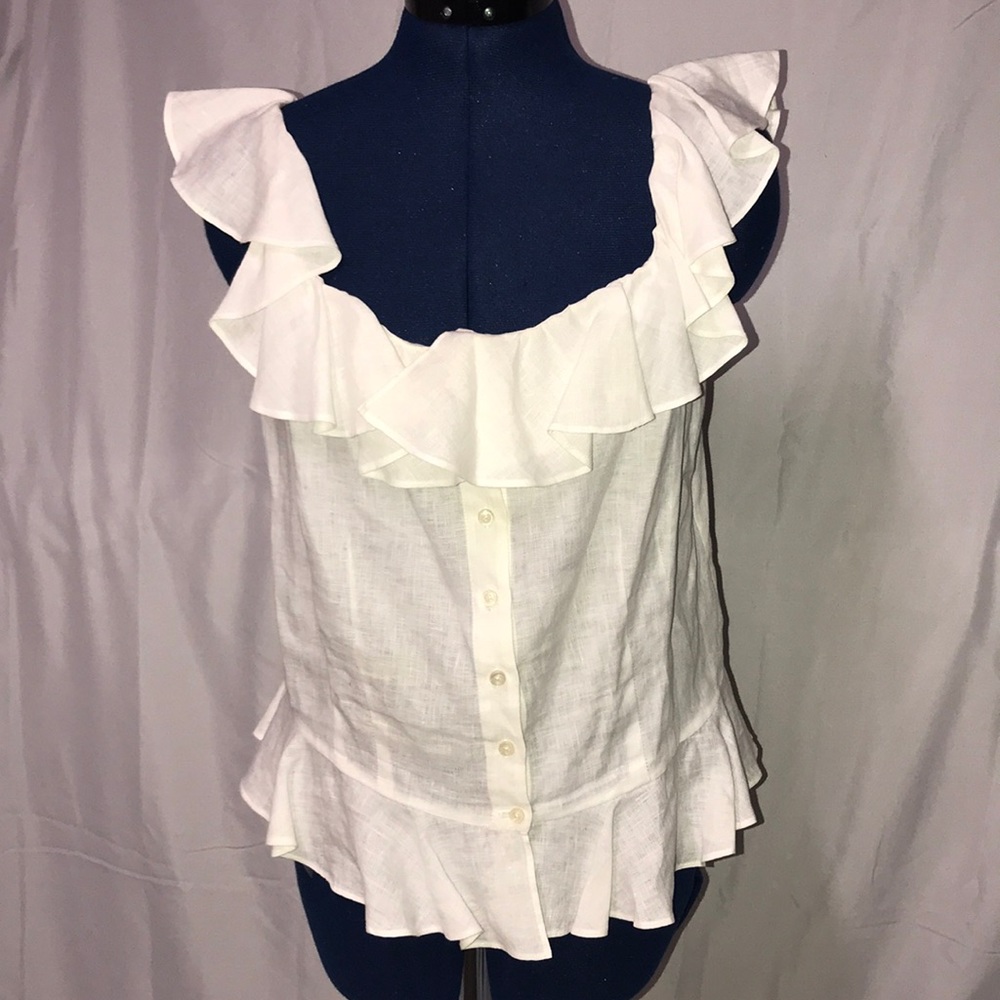White Ruffle R. Lauren
